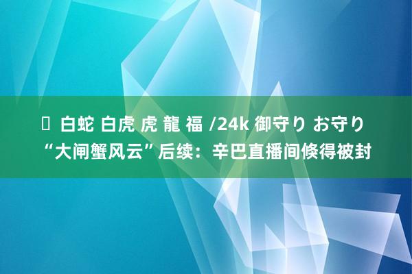 ✨白蛇 白虎 虎 龍 福 /24k 御守り お守り “大闸蟹风云”后续：辛巴直播间倏得被封