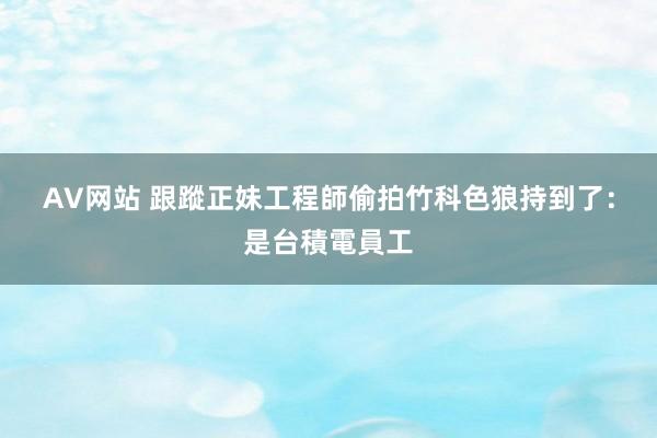 AV网站 跟蹤正妹工程師偷拍　竹科色狼持到了：是台積電員工