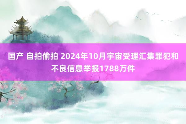 国产 自拍偷拍 2024年10月宇宙受理汇集罪犯和不良信息举报1788万件